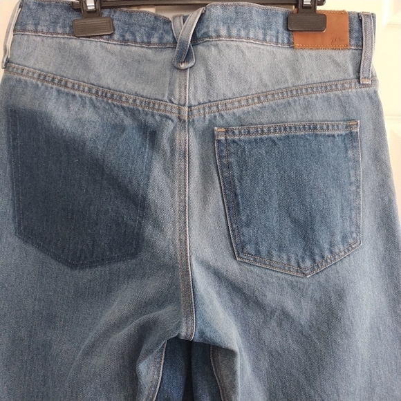 J. Crew Sim Wide Leg Jean Patchwork Raw Hem Sz 30 - Picture 2 of 15